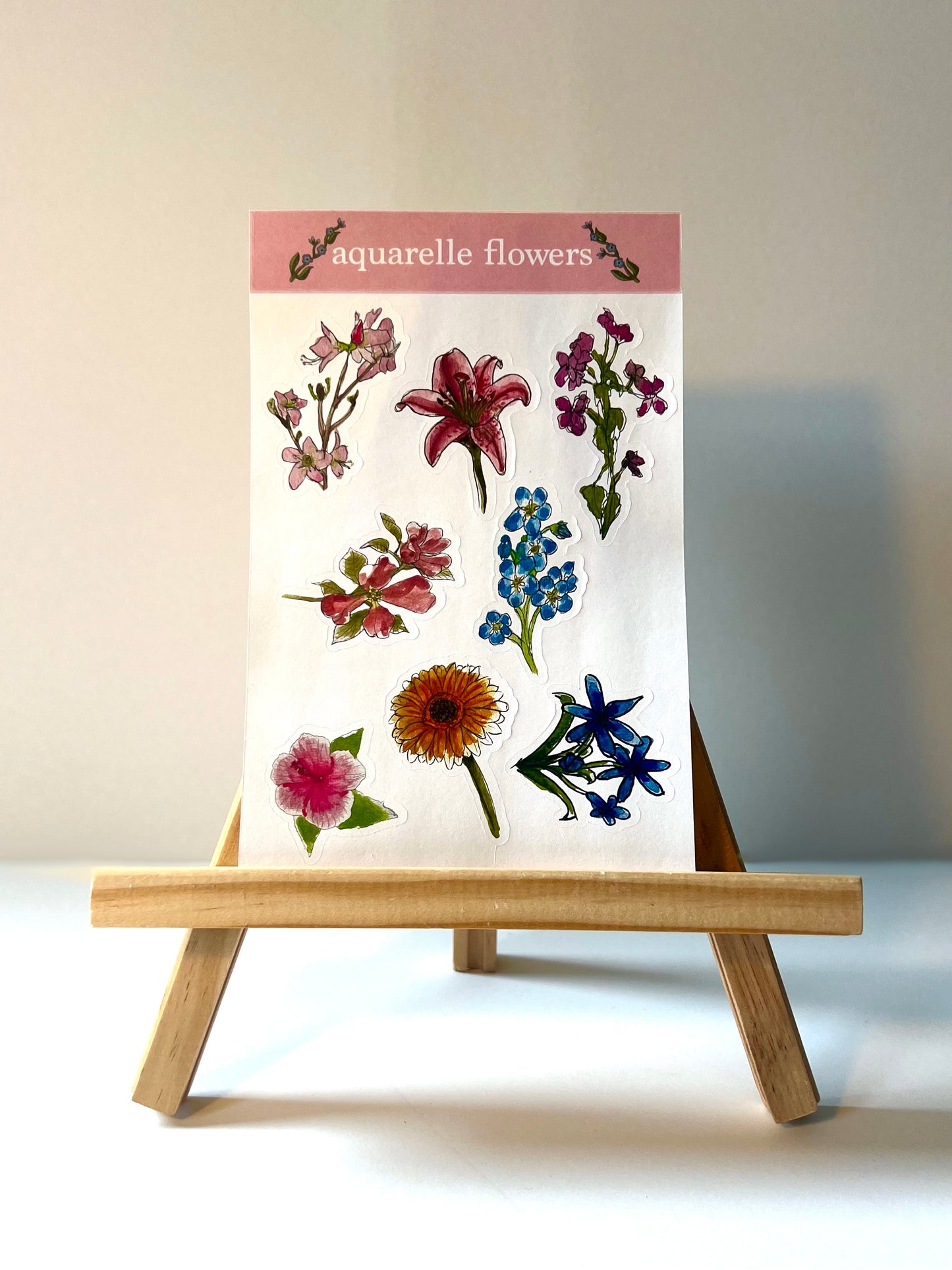 Sticker "aquarelle flowers"